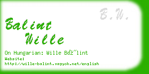 balint wille business card